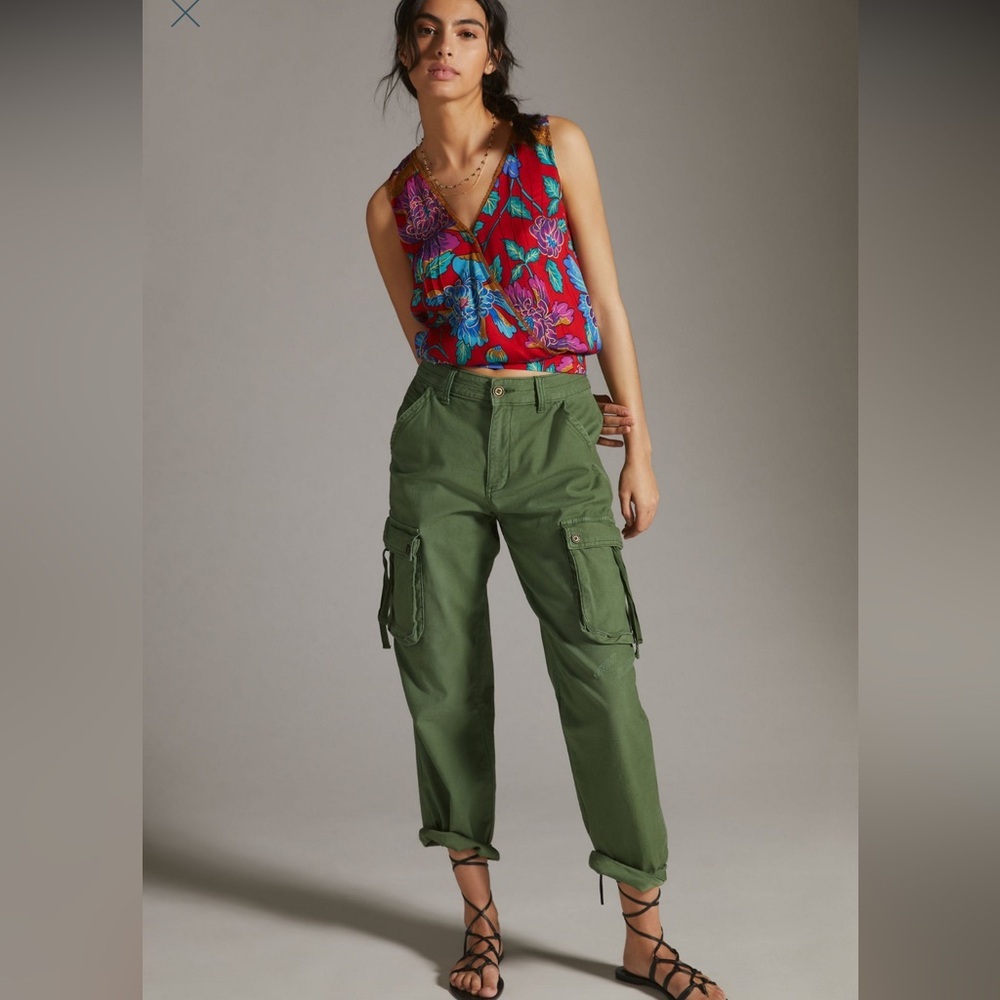 Tiny for Anthropologie Floral V-Neck Sleeveless Top - Picture 4 of 14